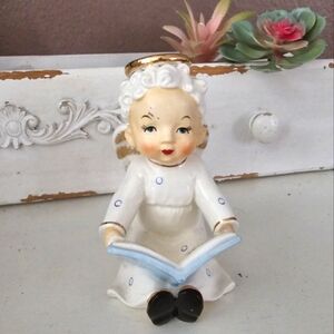 Vtg Angel Reading Music Book